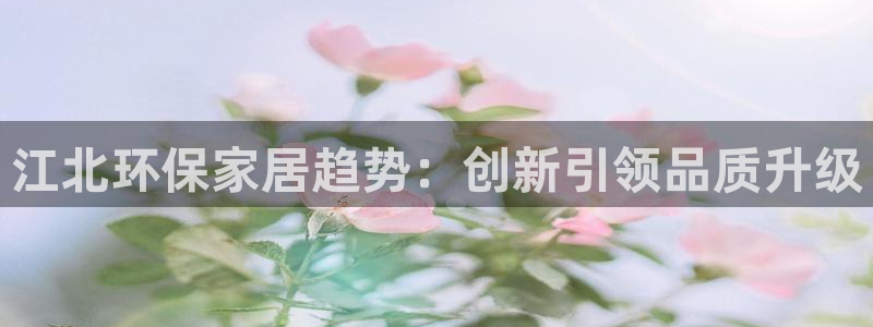 杏宇注册登录代理：江北环保家居趋势：创新引领品质升级